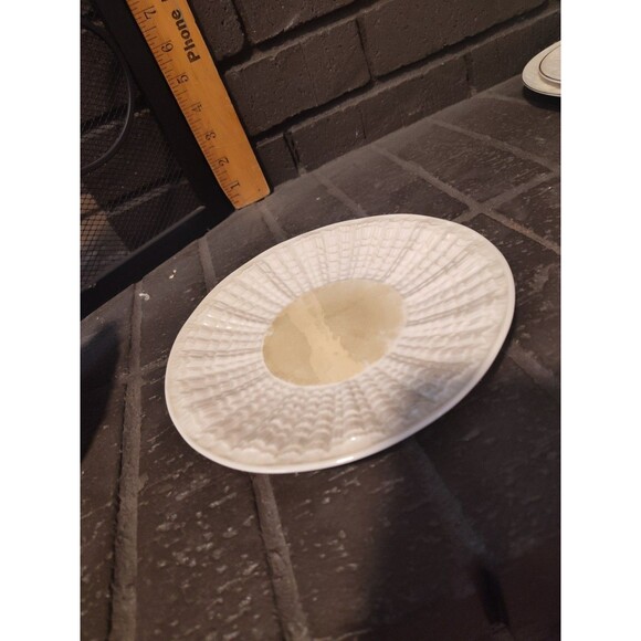 Belleek Ireland Yellow Tridacna Plate 7-5/8” 2nd Black Mark 1891-1926 - Picture 4 of 5